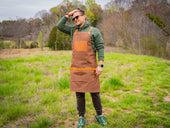 Canvas and Leather Apron - Cinnamon