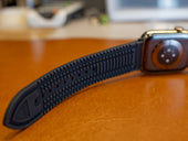 Italian Leather Apple Watch Band with Rubber Backing - Navy