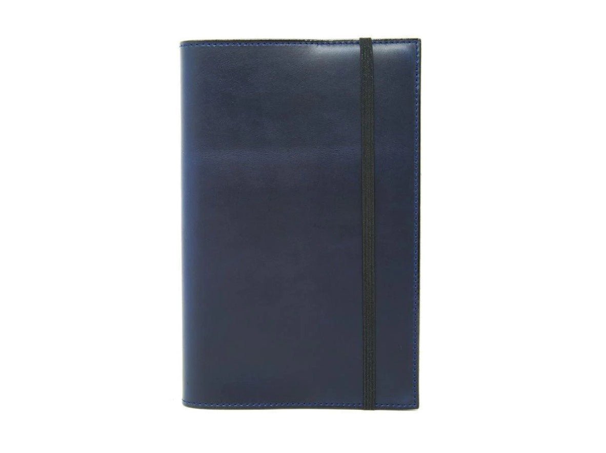 Large Leather Planner Cover - Blue