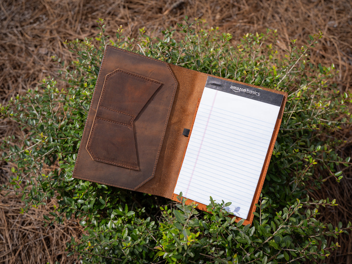 Crazy Horse Leather Padfolio Traditional - Brown
