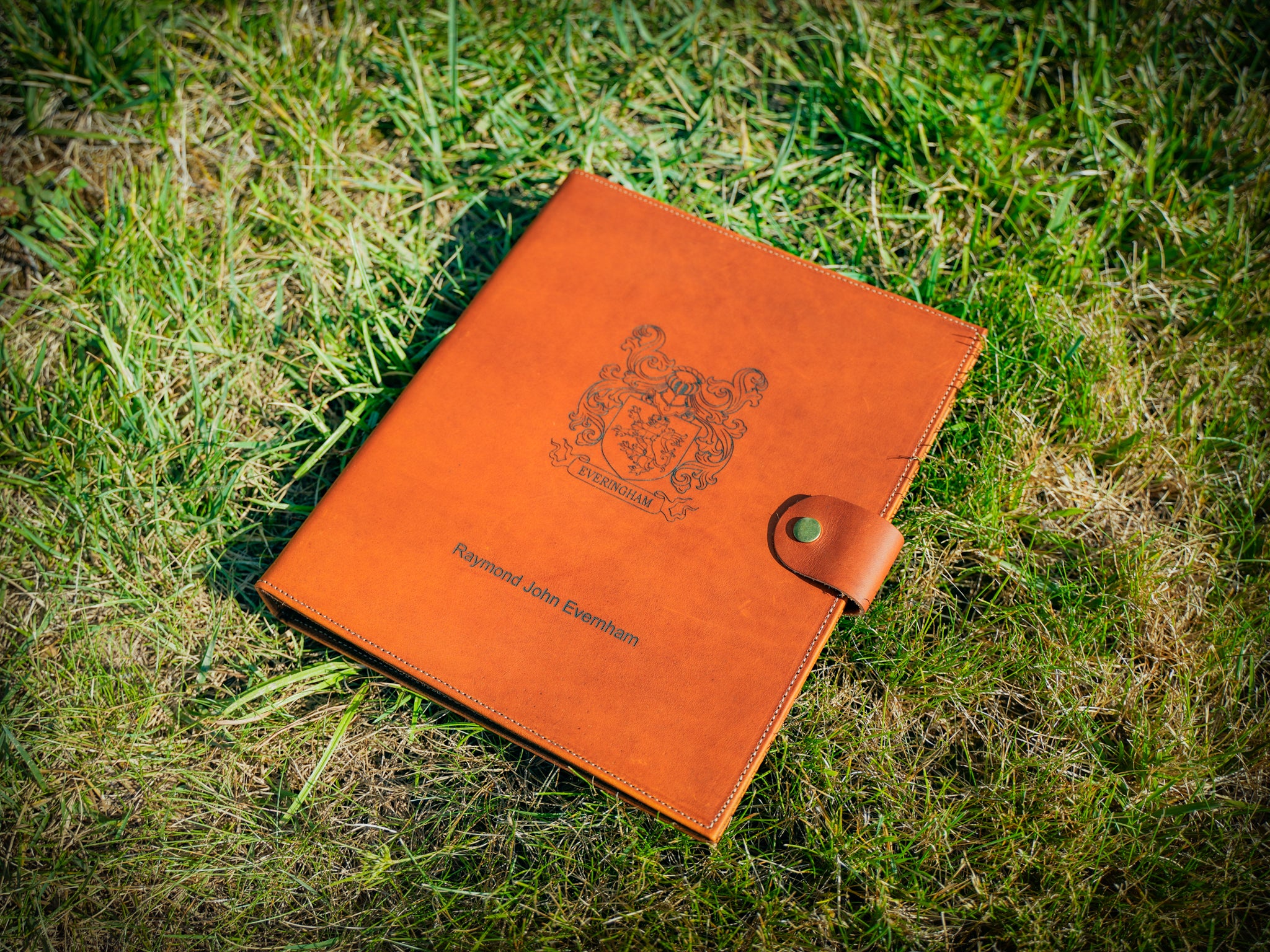Handmade Milwaukee Menu Folder with Snap - Natural