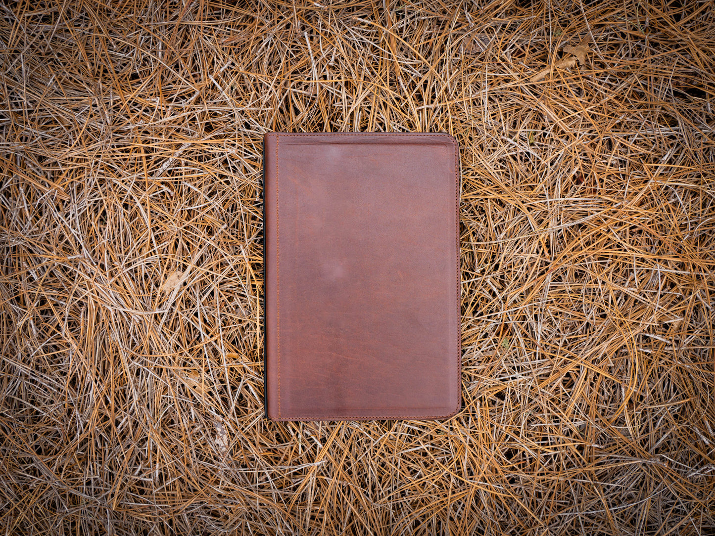 All Leather Menu Cover - Chestnut
