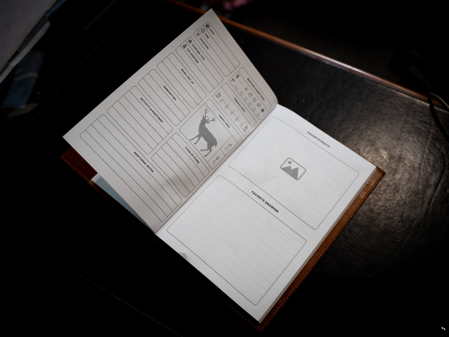 Leather Hunters Log Book - Natural