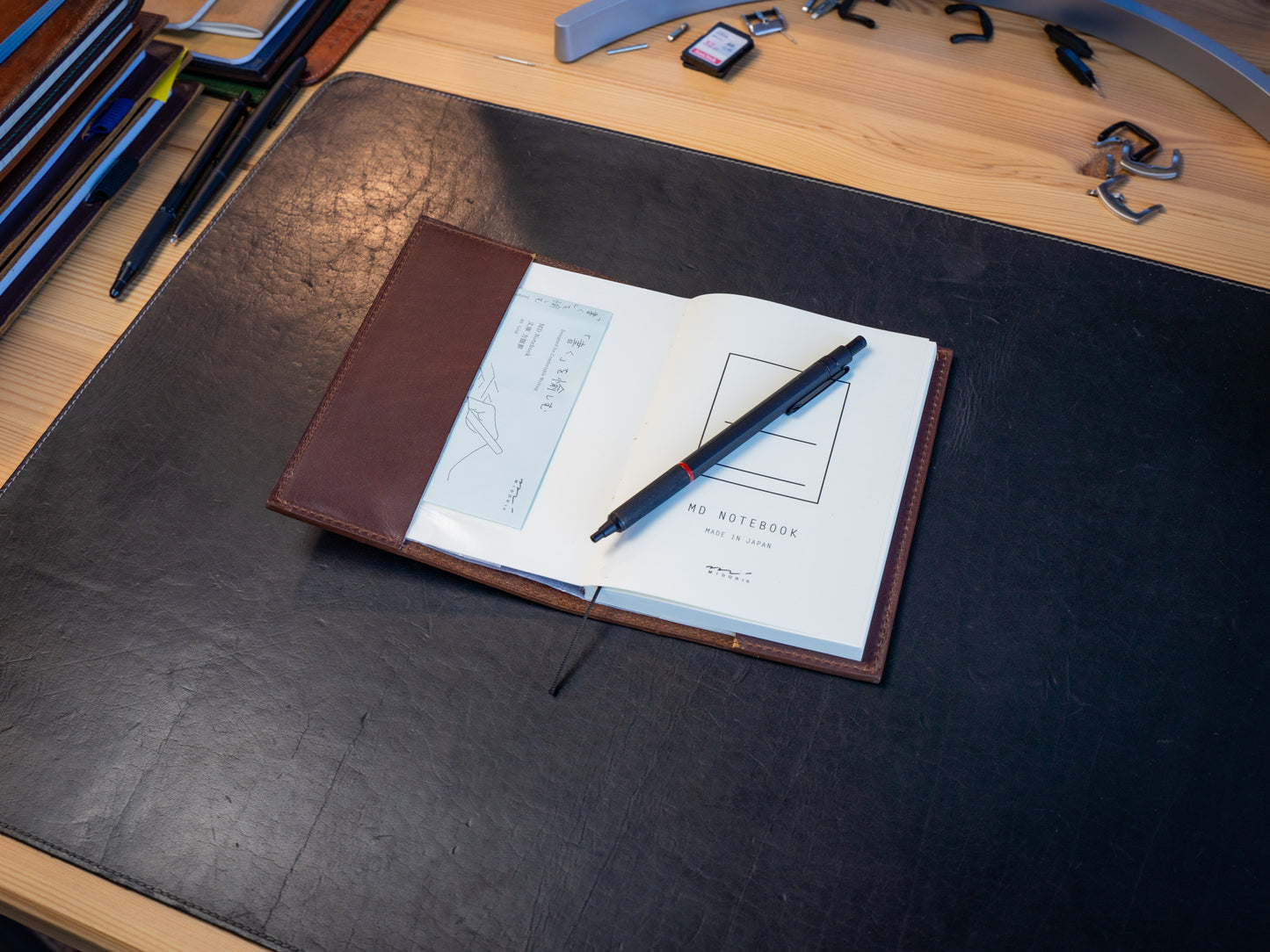 Milwaukee Leather Midori Notebook Cover - Chestnut