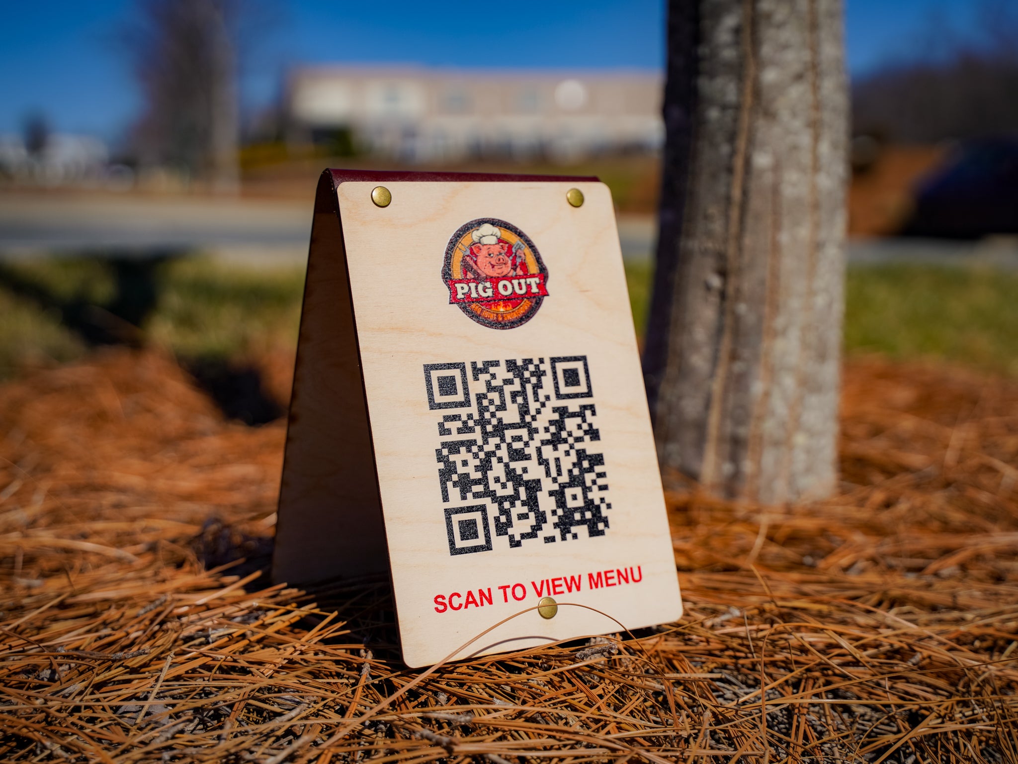 Wooden Table Tent Sign