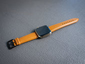 Vintage Leather Single Apple Watch Band - Whiskey
