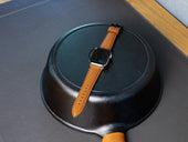 Vintage Leather Single Apple Watch Band - Whiskey