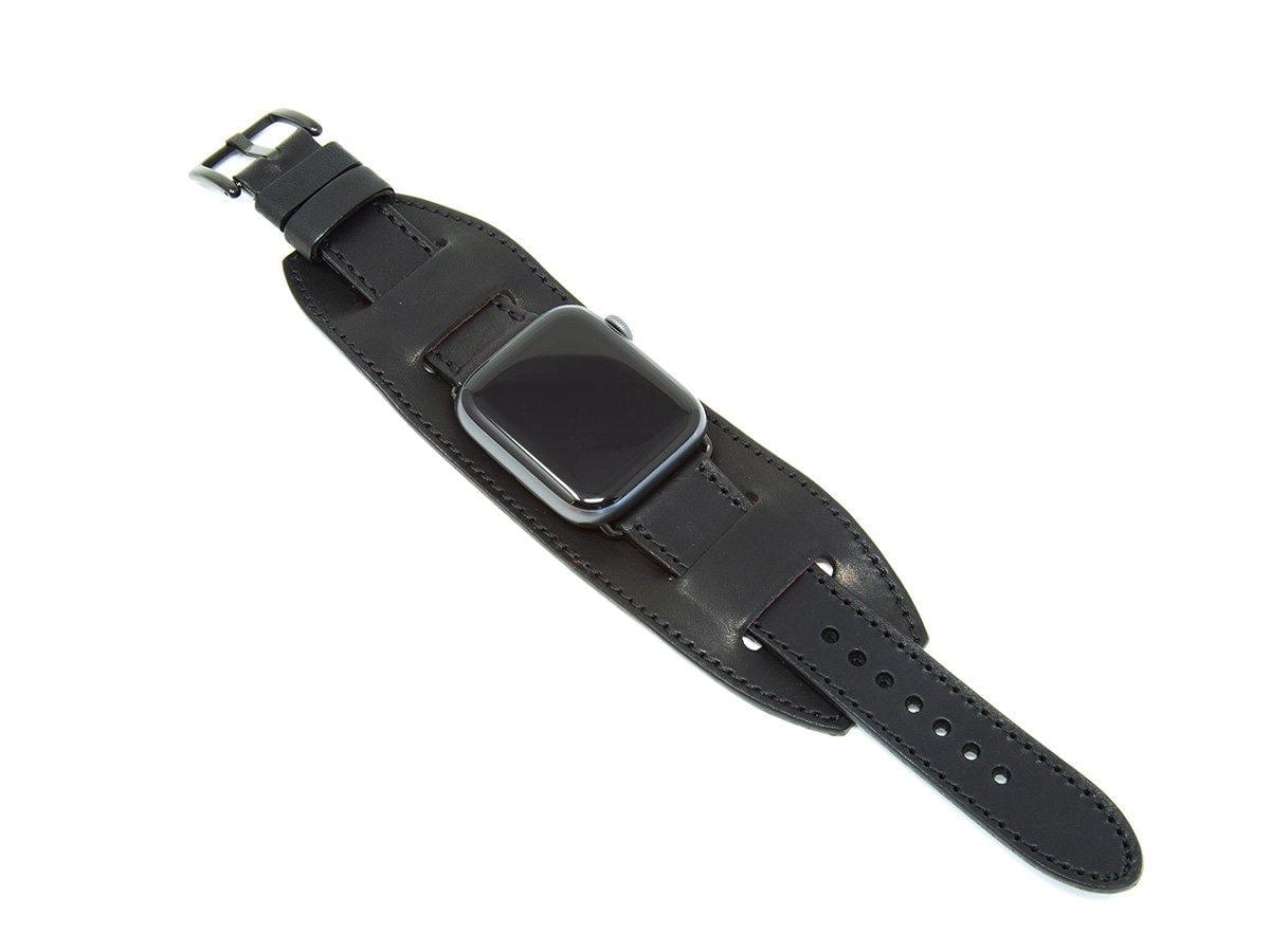 Apple Watch Cuff Band of Milwaukee Leather Black