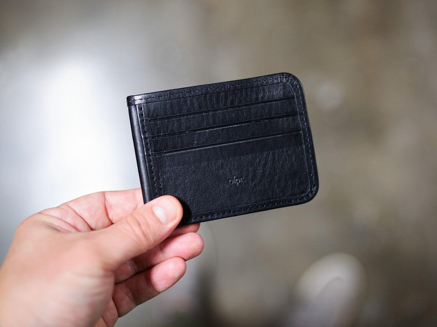 Italian Leather Nine Pocket Wallet - Black Wallet - olpr.