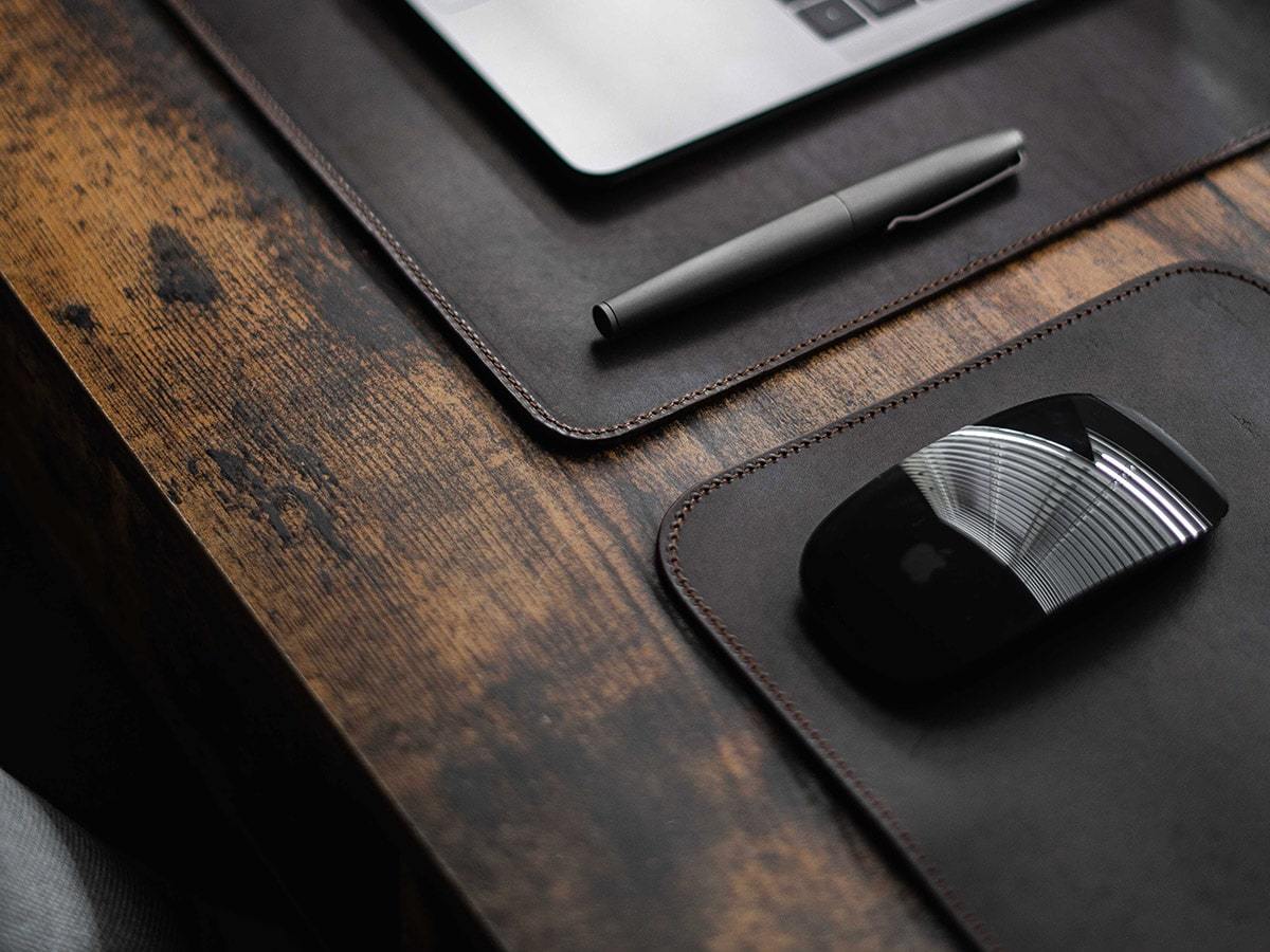 Milwaukee Leather Desk Pad - Chestnut Desk Pad - olpr.
