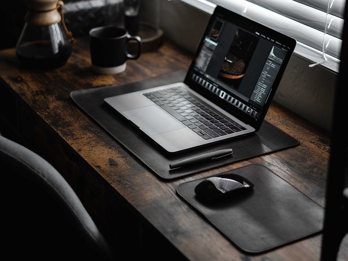 Milwaukee Leather Desk Pad - Chestnut Desk Pad - olpr.