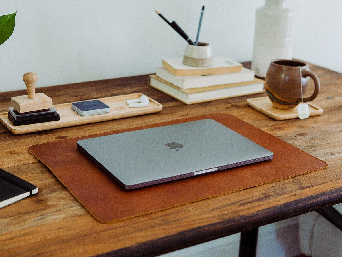 Leather Placemat Milwaukee - Tan Desk Pad - olpr.