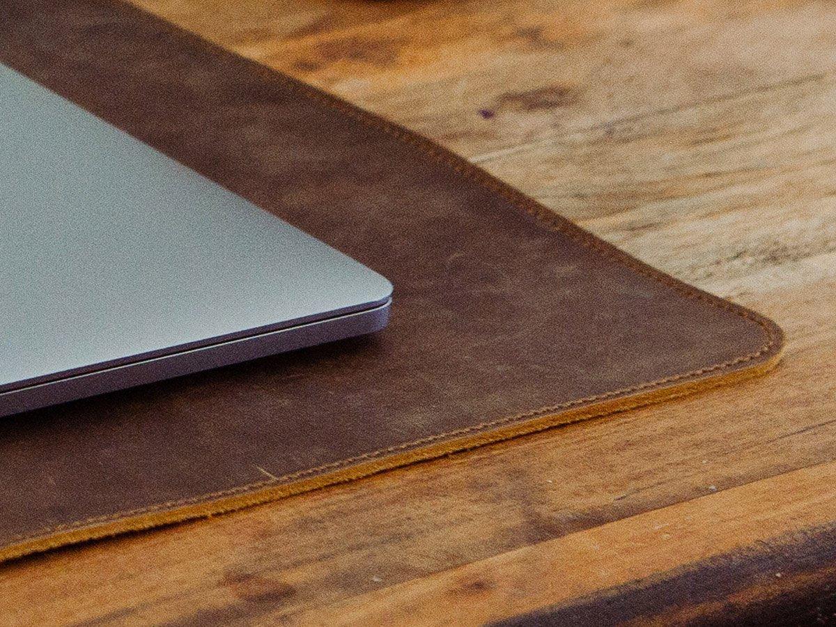 Leather Placemat Milwaukee - Dark Chocolate Desk Pad - olpr.