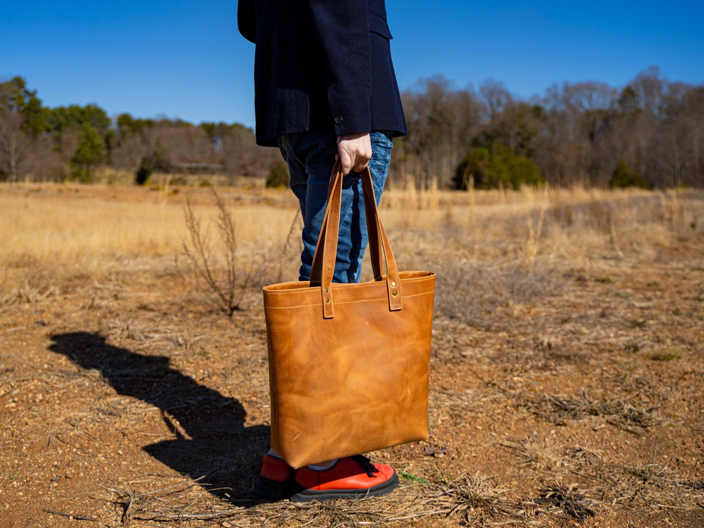Milwaukee Leather Tote Bag - Natural Tote Bag - olpr.