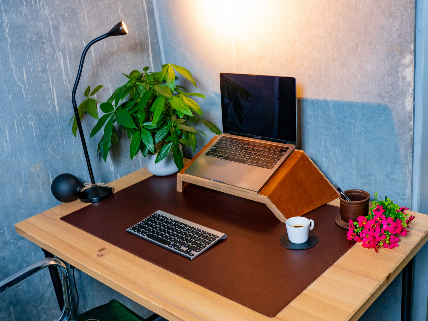 Milwaukee Leather Desk Pad - Chestnut Desk Pad - olpr.
