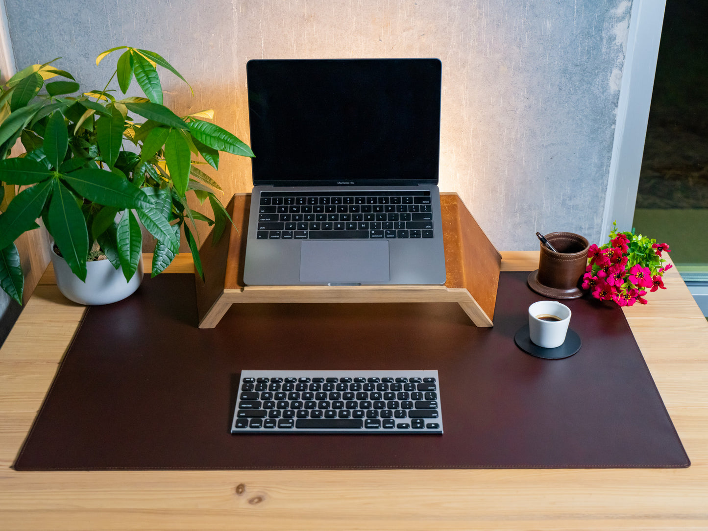 Milwaukee Leather Desk Pad - Chestnut Desk Pad - olpr.