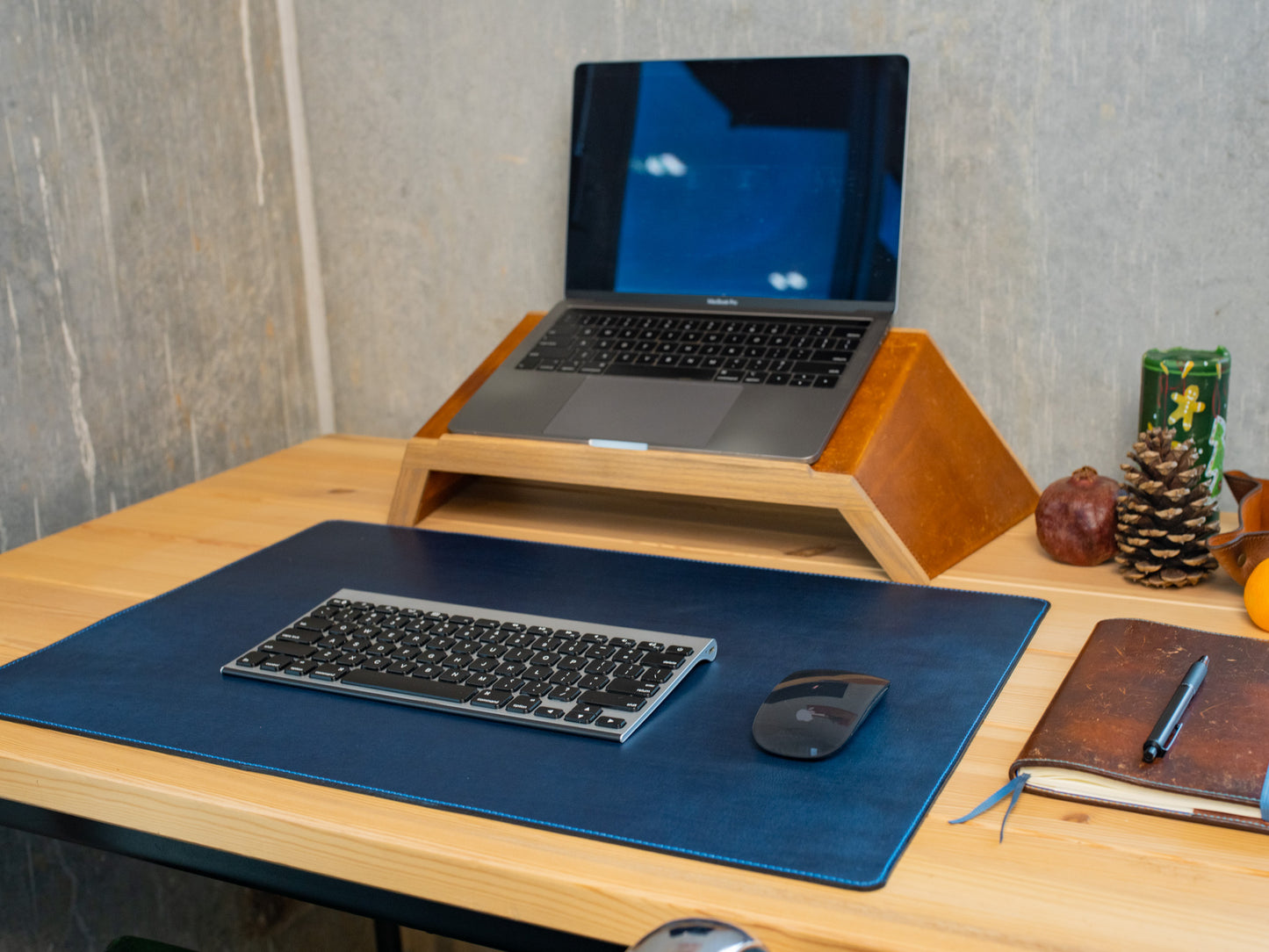 Milwaukee Leather Desk Pad - Blue Desk Pad - olpr.