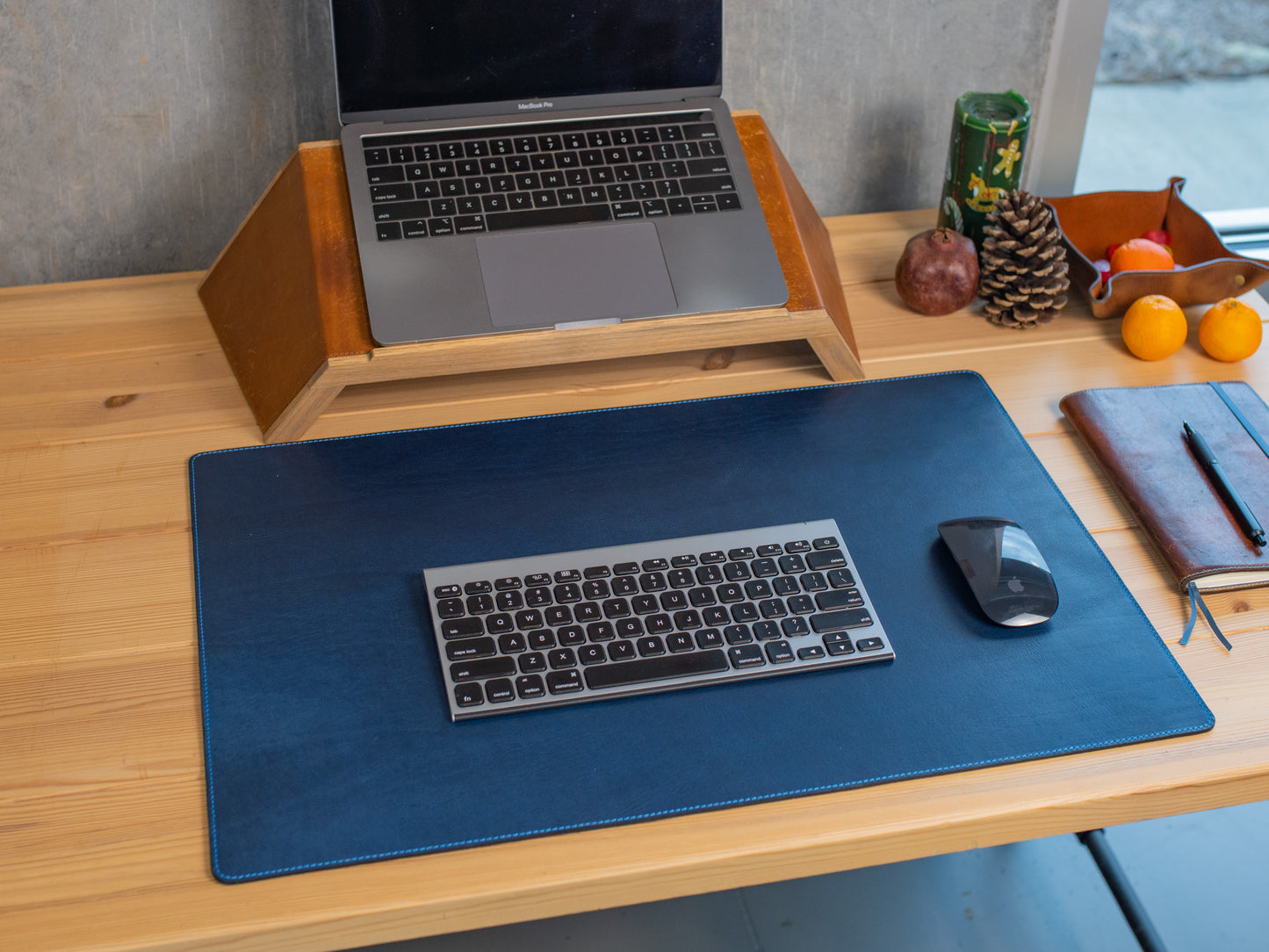 Milwaukee Leather Desk Pad - Blue Desk Pad - olpr.