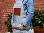 Personalized Apron For Her & Him - Grey Apron - olpr.