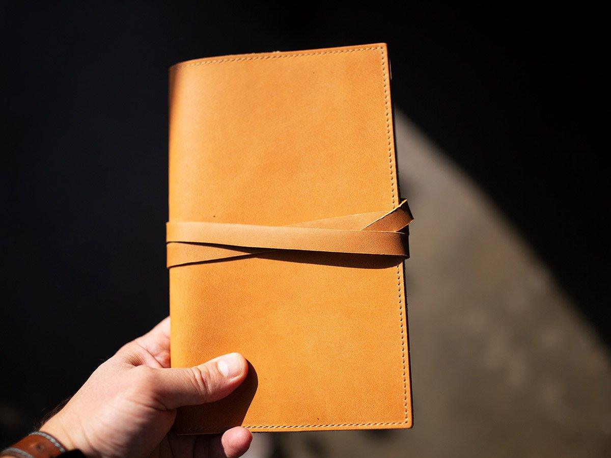 Travel Notebook Cover With Strap Of Milwaukee Leather - Natural Journal - olpr.