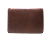 Vertical Leather Macbook Sleeve With Wool Lining - Chestnut Pro & Air Case - olpr.