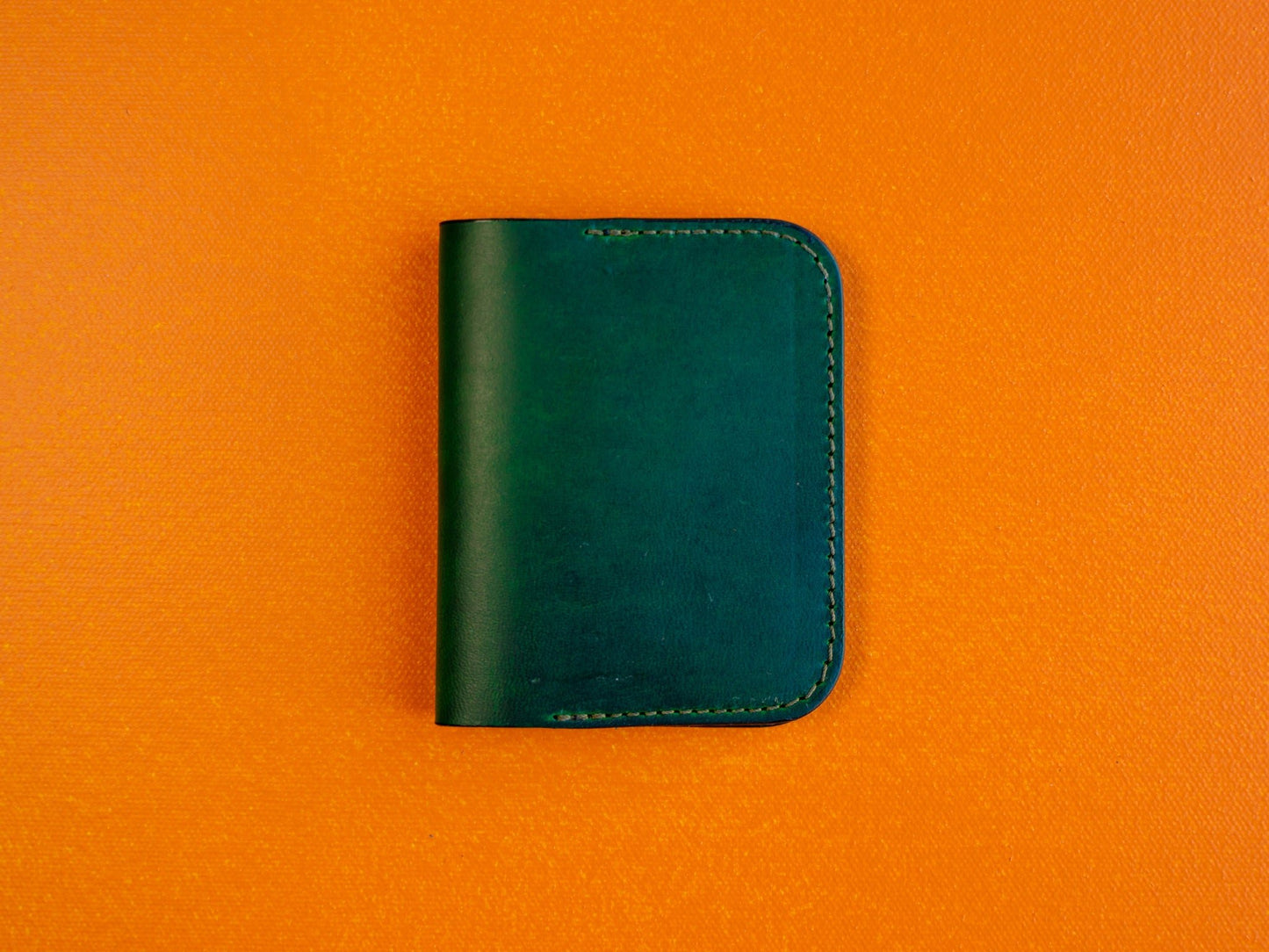 Horween Leather Bifold Minimal 2.0 Wallet - Emerald Green Wallet - olpr.