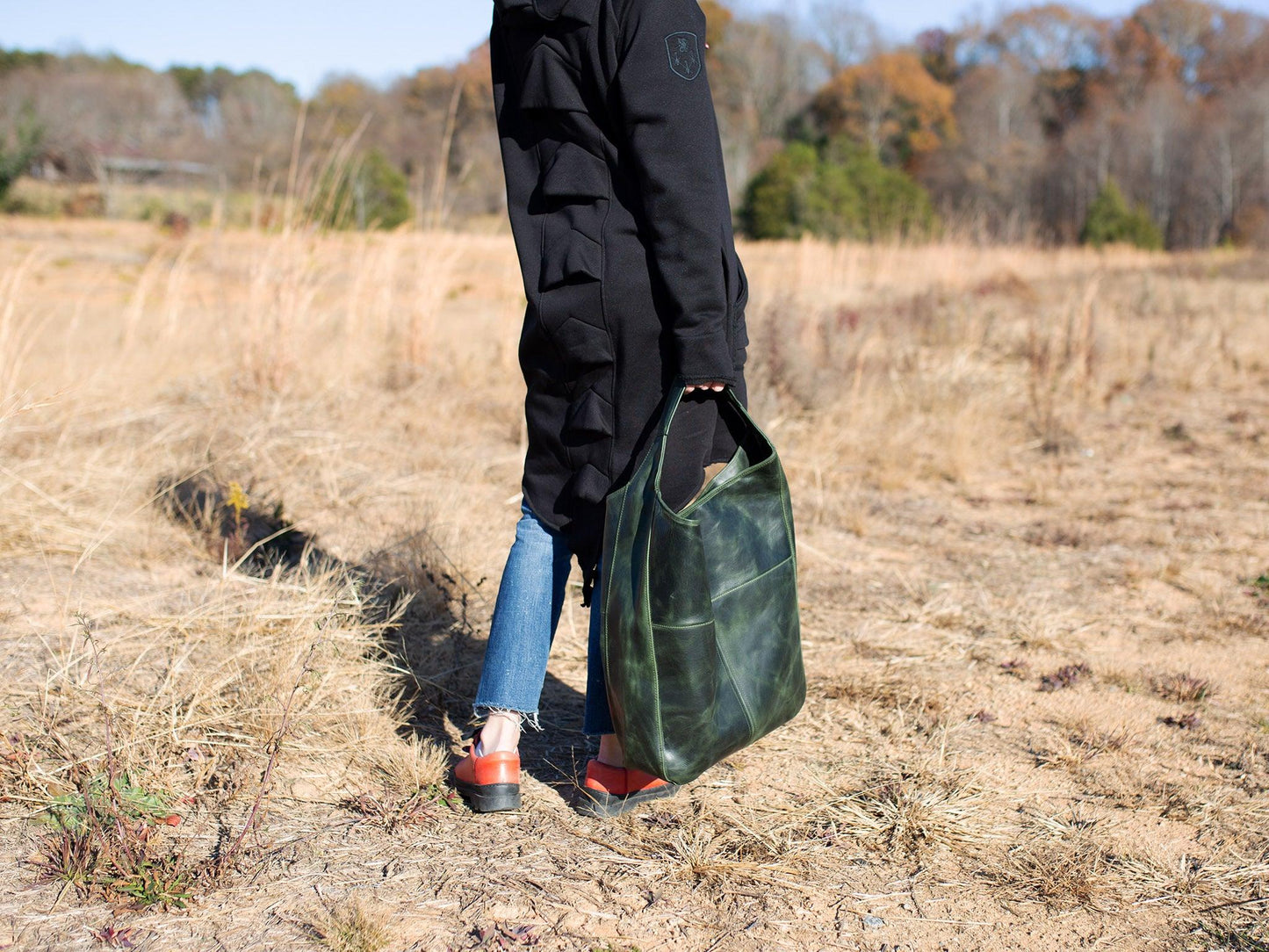Milwaukee Leather Hobo Bag - Moss Green Luggage & Bags - olpr.