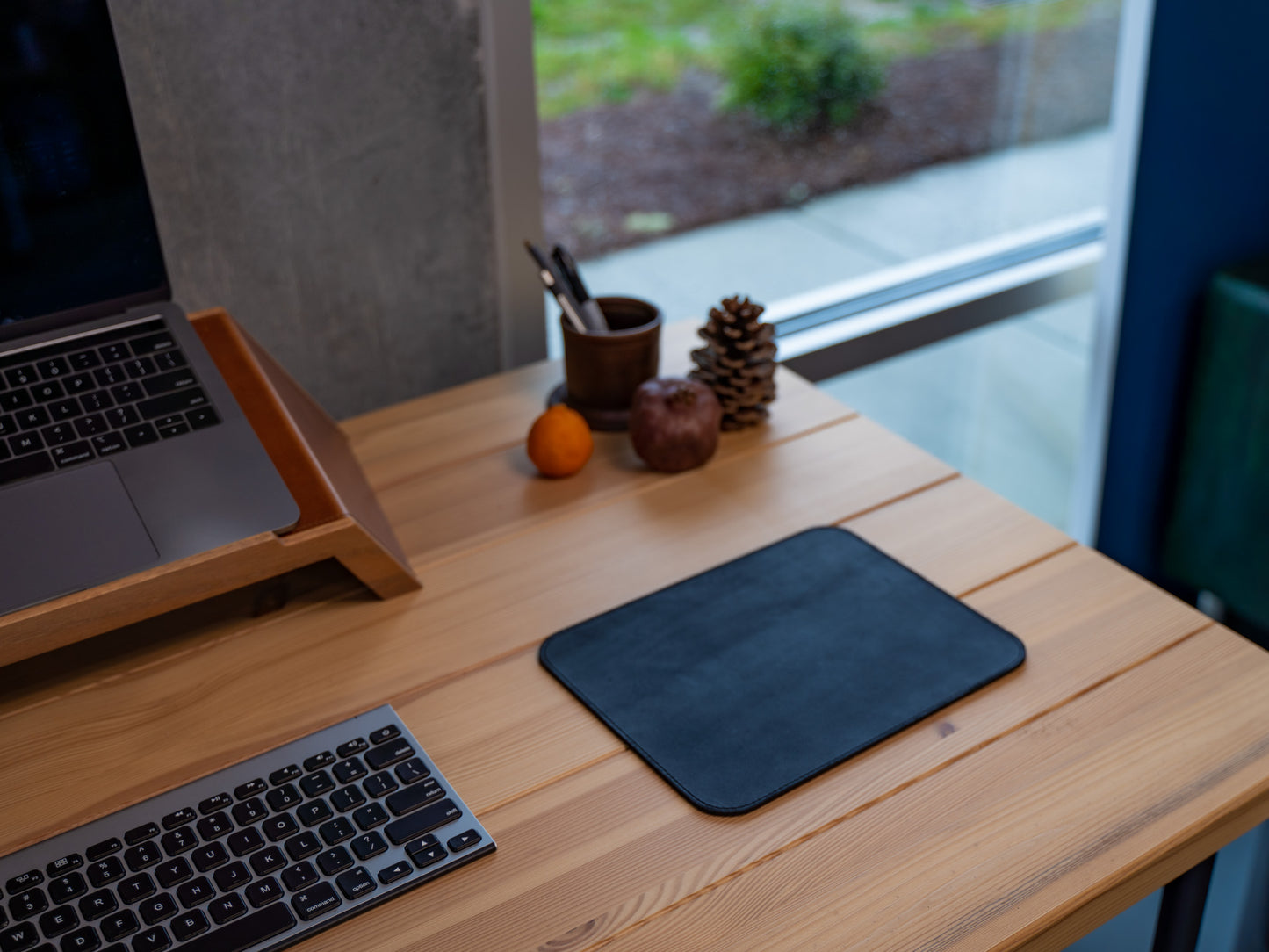 Leather Mouse Pad - Black Desk Pad - olpr.