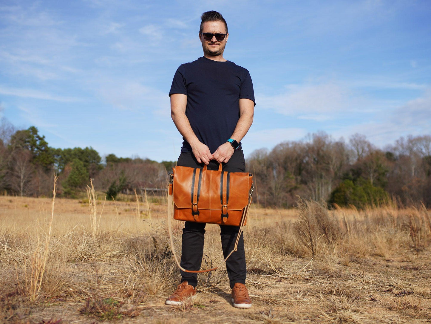 Leather Man Work Bag - Natural Briefcases - olpr.