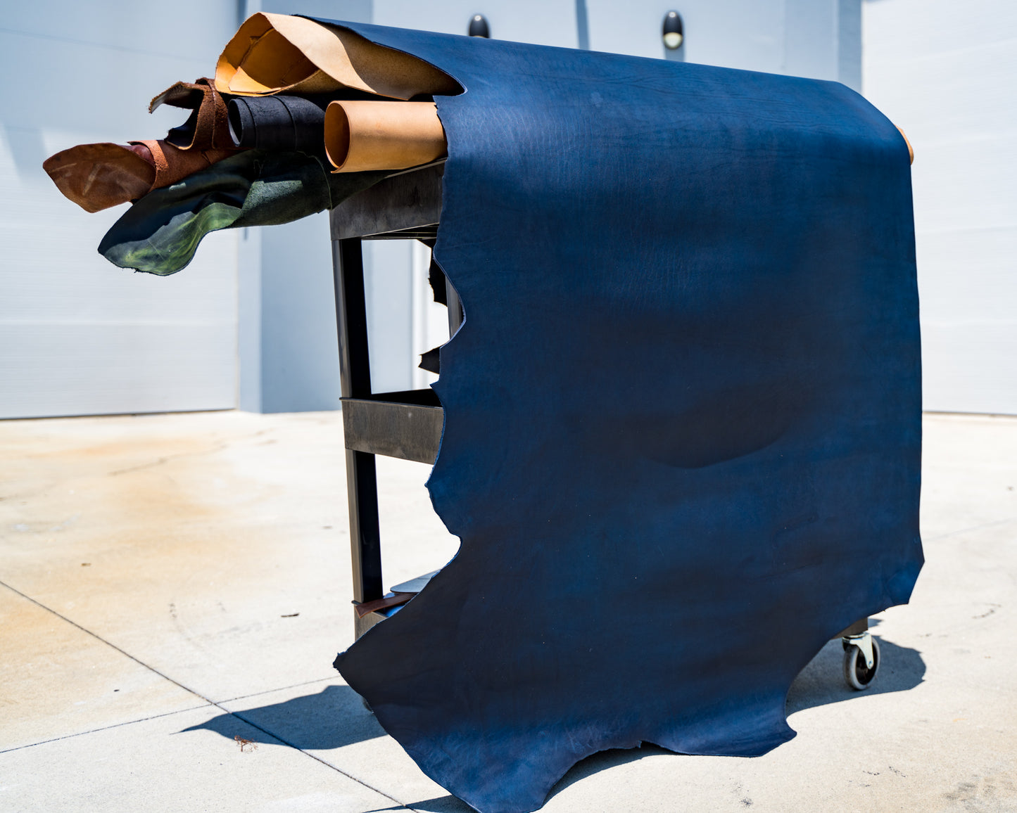 Milwaukee Leather Hide - Navy Leather Hide - olpr.