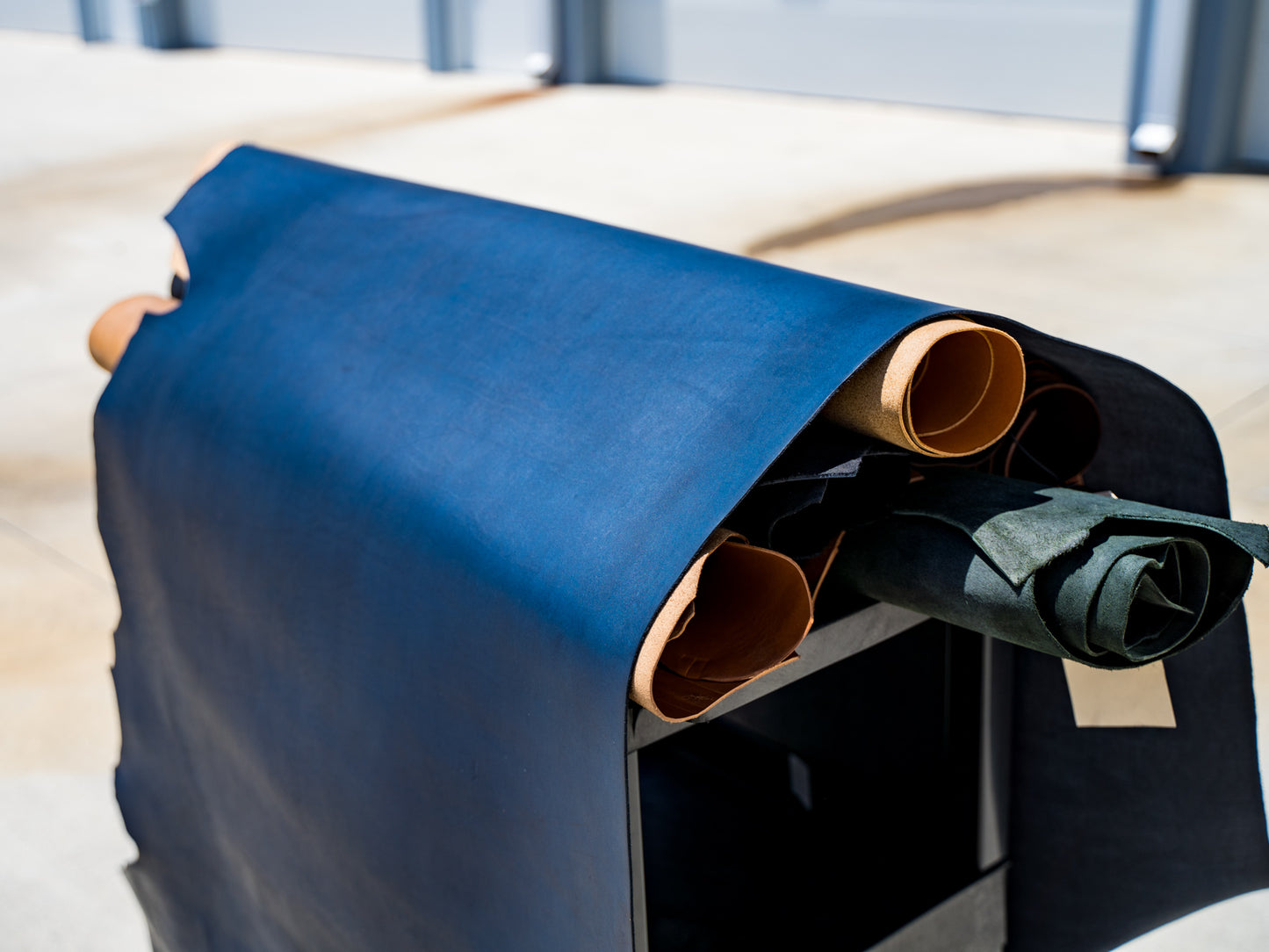 Milwaukee Leather Hide - Navy Leather Hide - olpr.