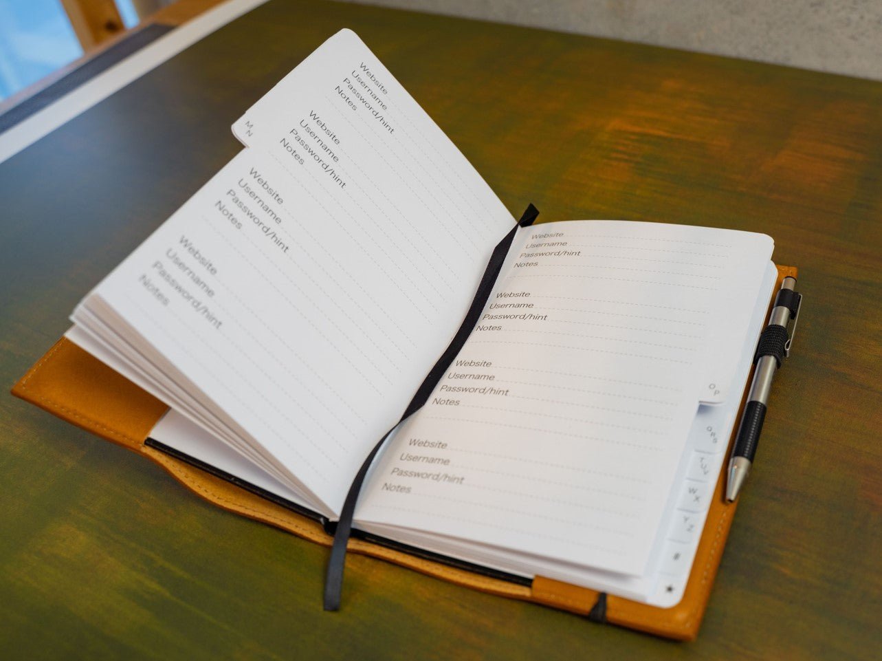Milwaukee Leather Clever Fox Password Book - Natural Notebook - olpr.