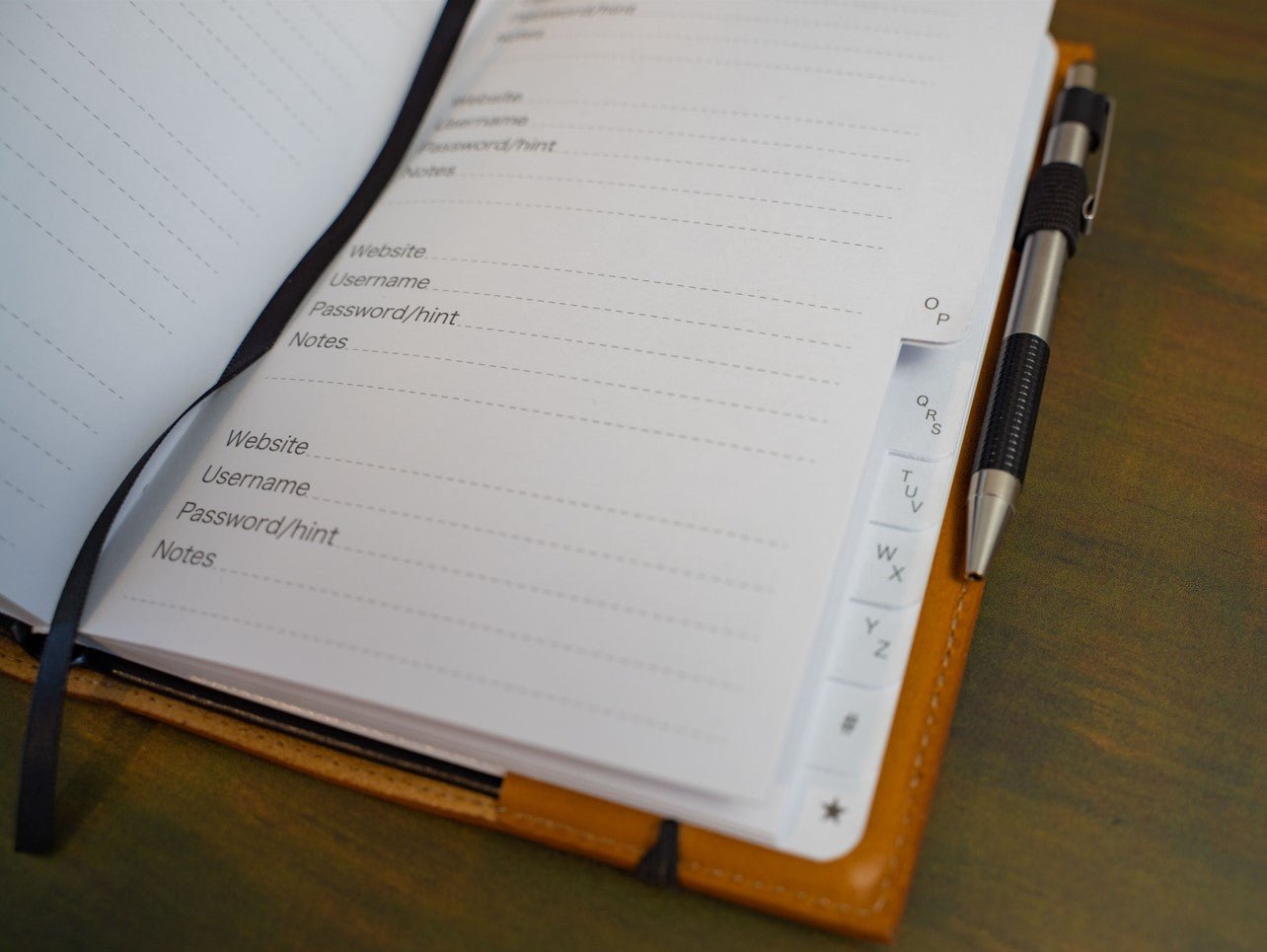 Milwaukee Leather Clever Fox Password Book - Natural Notebook - olpr.