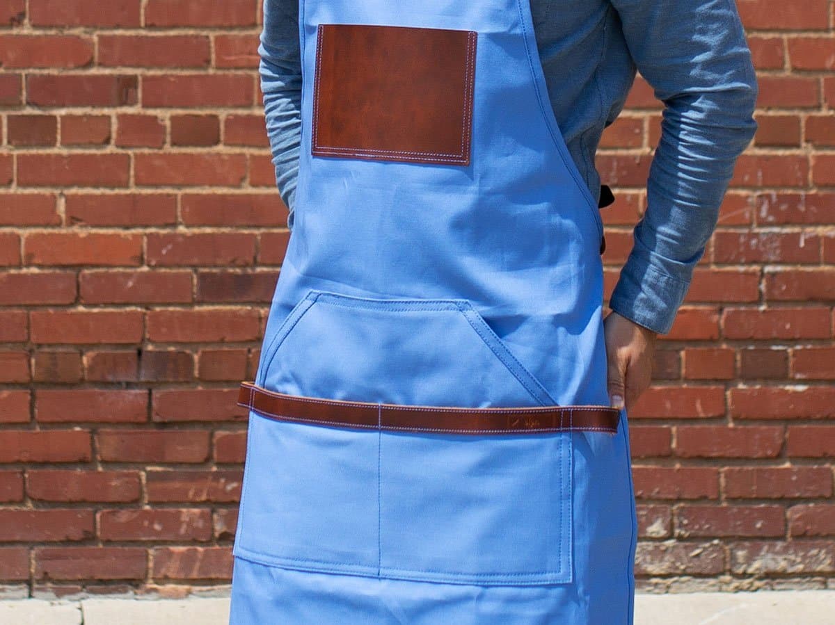Custom Made Apron - Sky Blue Apron - olpr.