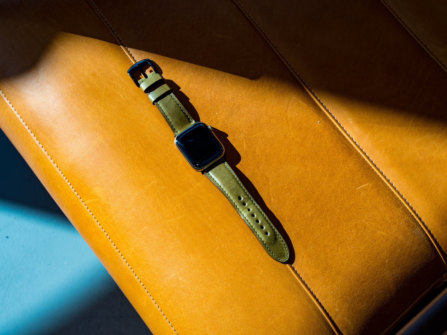 Milwaukee Leather Apple Watch Band - Olive iWatch Strap - olpr.
