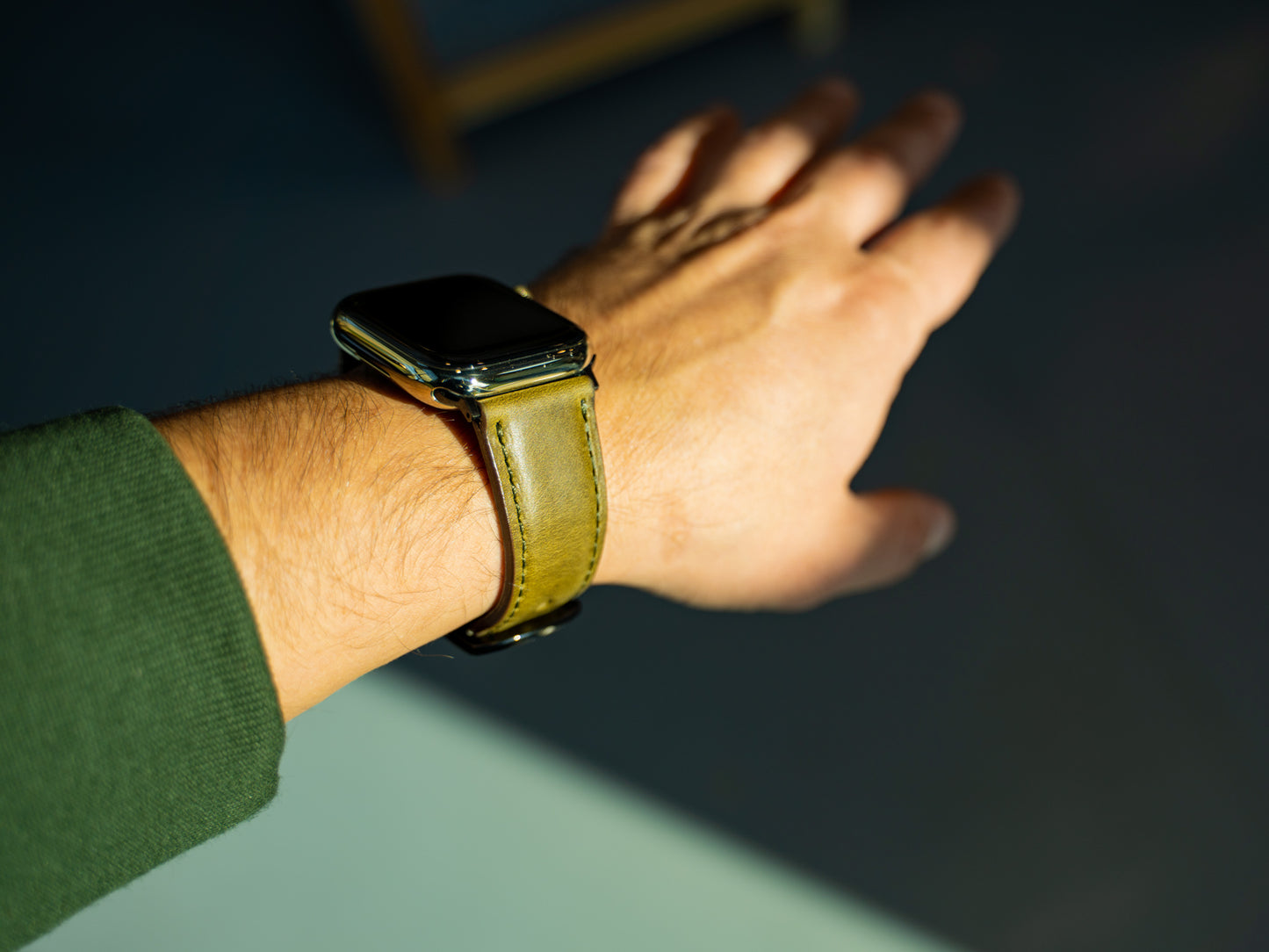 Milwaukee Leather Apple Watch Band - Olive iWatch Strap - olpr.