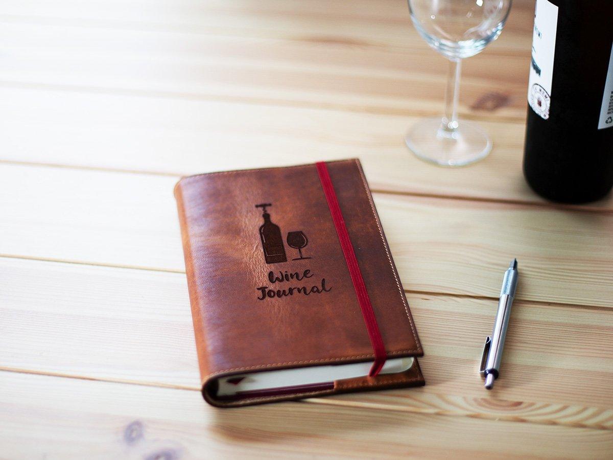 Leather Wine Journal / Wine Lover Gift / Milwaukee - Natural Journal - olpr.