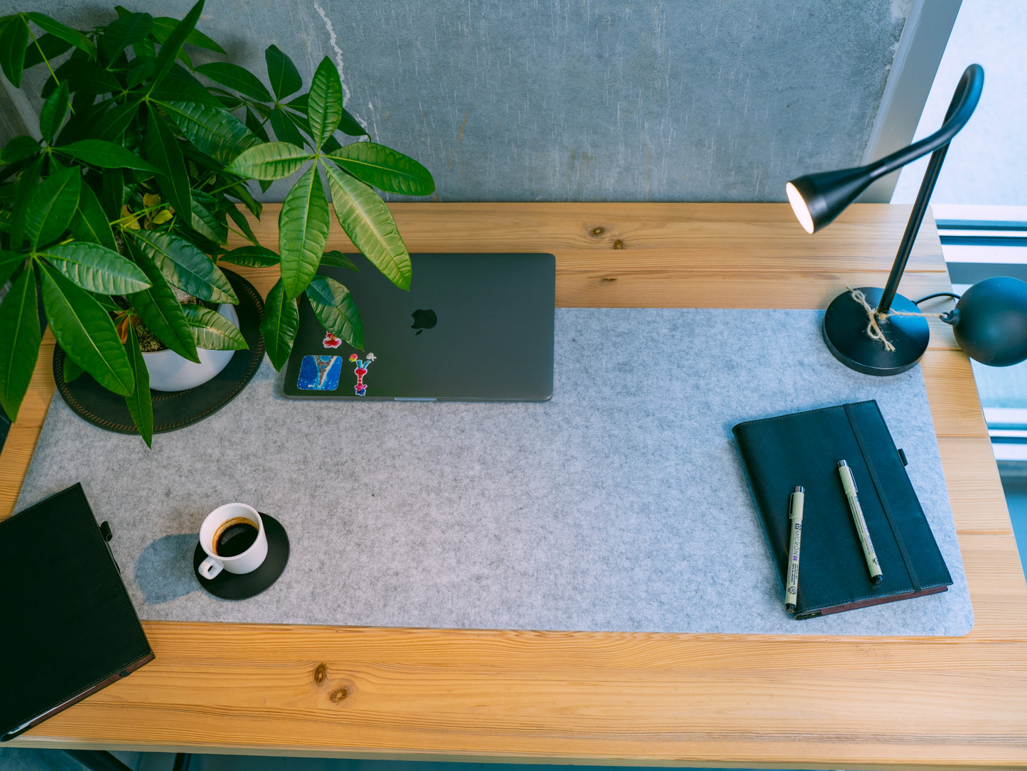 Felt Desk Pad - Light Grey 40''x16'' Desk Pad - olpr.