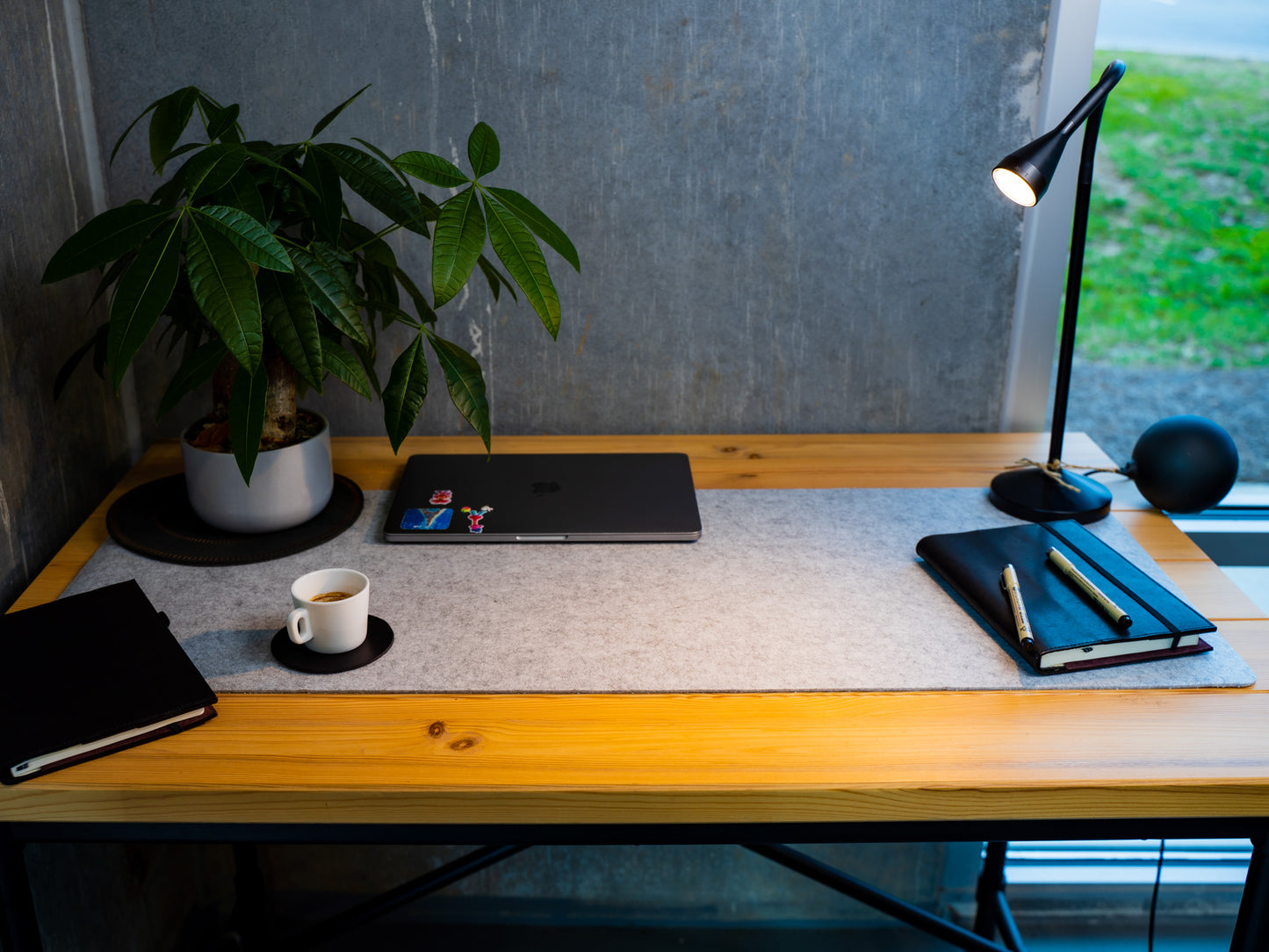 Felt Desk Pad - Light Grey 40''x16'' Desk Pad - olpr.