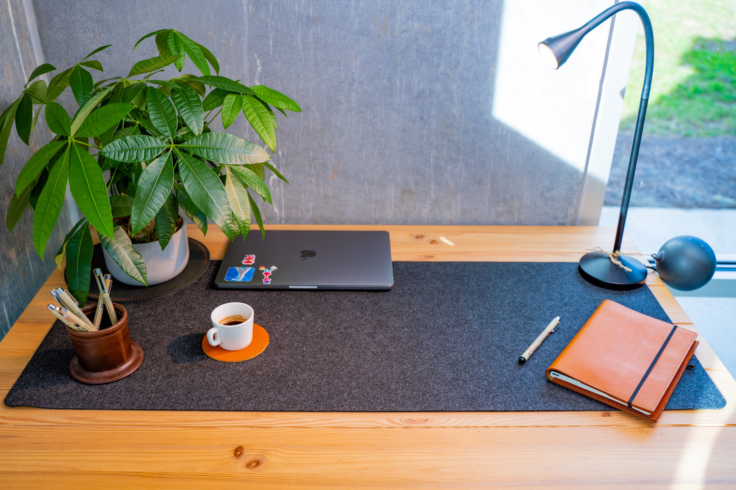Felt Desk Pad - Dark Grey 40''x16'' Desk Pad - olpr.