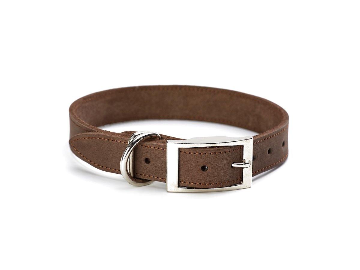 Crazy Horse Leather Dog Collar - Brown Pet collar - olpr.