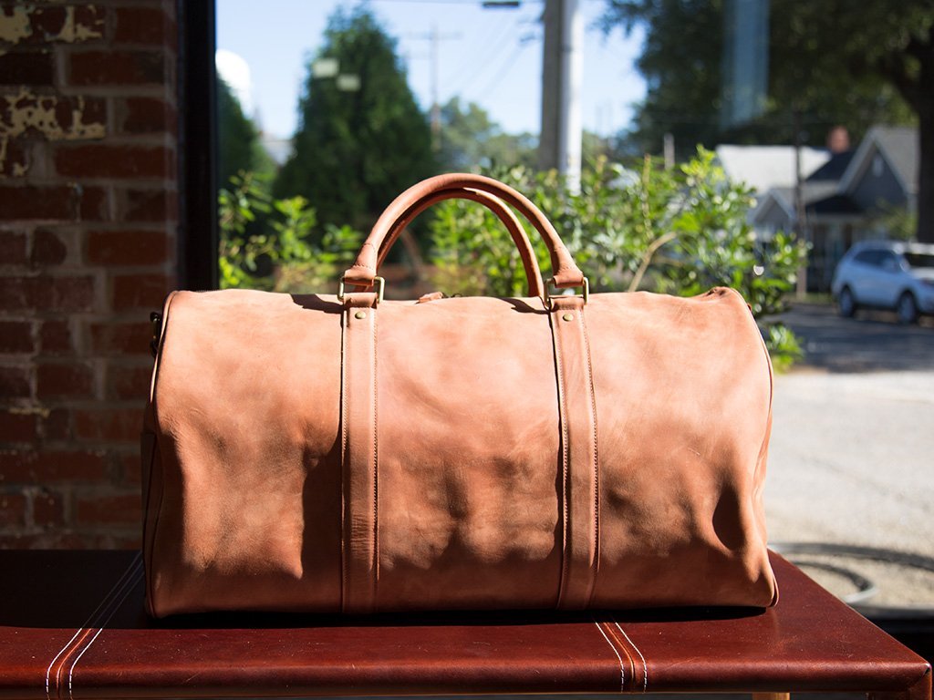 Crazy Horse Duffle Bag - Chocolate Weekend Bag - olpr.