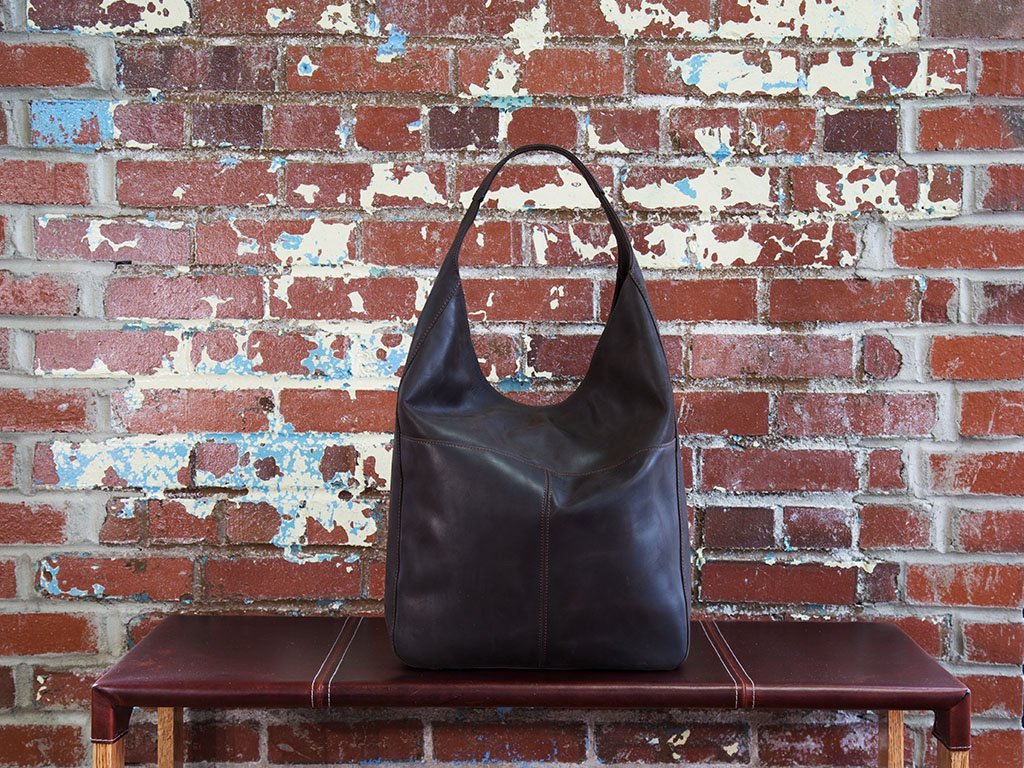 Crazy Horse Leather Hobo Bag - Brown Women Bag - olpr.