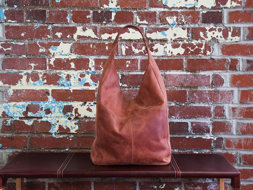 Crazy Horse Leather Hobo Bag - Chocolate Women Bag - olpr.