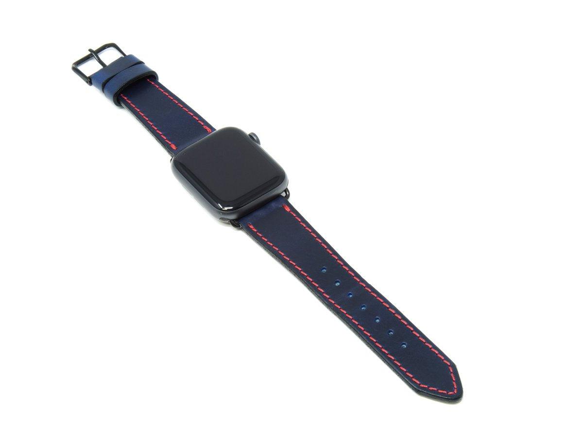 Milwaukee Leather Apple Watch Band - Blue - olpr.