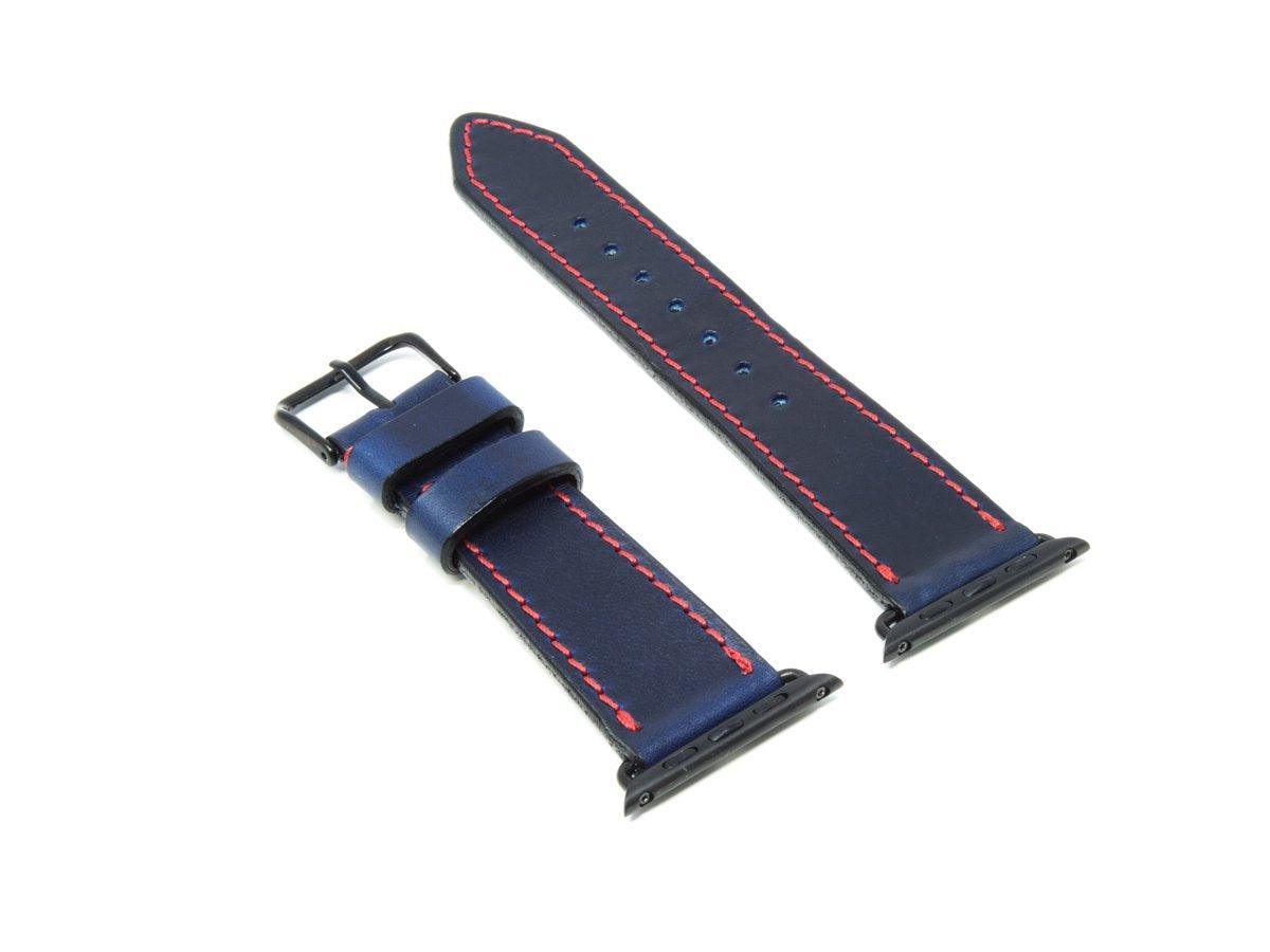 Milwaukee Leather Apple Watch Band - Blue - olpr.