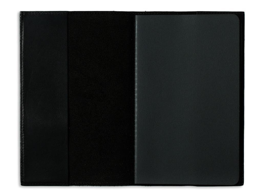 Horween Leather Moleskine Cahier Notebook Cover - Black Journal - olpr.