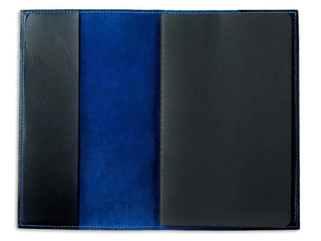 Horween Leather Moleskine Cahier Notebook Cover - Blue Journal - olpr.