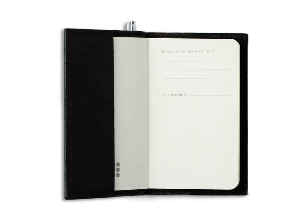 Milwaukee Leather Mini Journal with Pen - Black - olpr.