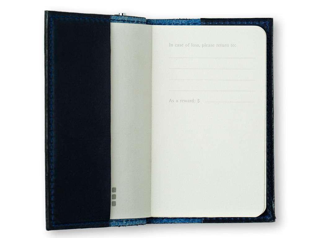 Milwaukee Leather Mini Journal with Pen - Blue - olpr.